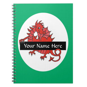 Niedliches Red Dragon Notebook zum Personalisieren Notizblock