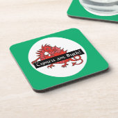 Niedliches Red Dragon Set von Untersetzer zu perso (Linke Seite)