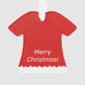 Niedliches Red Dress Ornament für die ersten Weihn (Vorderseite)