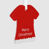 Niedliches Red Dress Ornament für die ersten Weihn (Vorderseite)