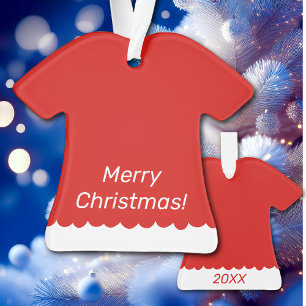 Niedliches Red Dress Ornament für die ersten Weihn