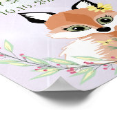 Niedliches Red Fox Girl Duschbad Poster (Ecke)