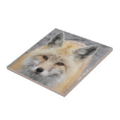 Niedliches Red Fox Wildlife Foto Fliese (Seite)