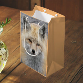 Niedliches Red Fox Wildlife Foto Mittlere Geschenktüte