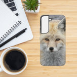 Niedliches Red Fox Wildlife Foto Samsung Galaxy Hülle<br><div class="desc">Mit dem neuen Samsung SGH-X500 ist das Samsung SGH-E500 das Foto eines niedlichen Red Fox mit spitzen Ohren und Schnauze. Wählen Sie Ihren Telefonstil aus. Bei anderen Handymarken müssen Sie die Groß- und Kleinschreibung anpassen,  um das Bild an die Kanten der Designvorlage zu füllen.</div>