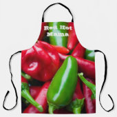 Niedliches Red Hot Mama mit Paprikaschoten Erwachs Schürze (Vorderseite)