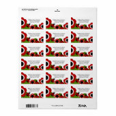 NIEDLICHES Red Ladybugs Rückgabeadresse-Label Adressaufkleber (Vorne)