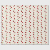 Niedliches Red Mushroom Fungi Pattern Geschenkpapier (Flach)