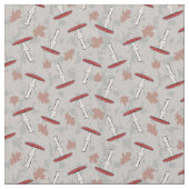Niedliches Red Mushroom Fungi Pattern Stoff (Nahaufnahme)
