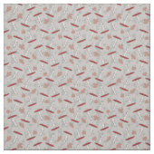 Niedliches Red Mushroom Fungi Pattern Stoff (Muster)