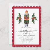 Niedliches Red Nutcracker Weihnachtsfest Party Einladung (Vorderseite)