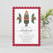 Niedliches Red Nutcracker Weihnachtsfest Party Einladung (Stehend Vorderseite)