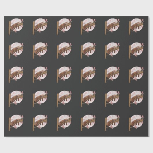 Niedliches Red Panda Nickerchen Lazy Sleeping Anim Geschenkpapier (Flach)