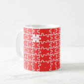 Niedliches Red Puzzle "I Liebe You" Kaffeetasse (Vorderseite Links)