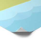 Niedliches Red Sail Boat und Leuchtturm Poster (Ecke)