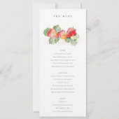 Niedliches Red Strawberry Leafy Foliage Wedding Me Einladung (Vorderseite)