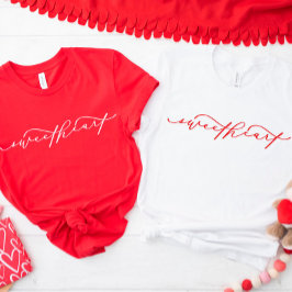 Niedliches Red Sweetheart Script Valentine's Day S T-Shirt