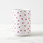 Niedliches Red Valentines Herzmuster Kaffeetasse (Mittel)