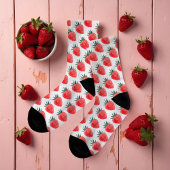 Niedliches Red Watercolor Strawberry Muster Socken