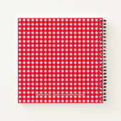 Niedliches Red & White-Kariert-Everyday-Notebook Notizblock (Rückseite)