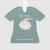 Niedliches Regenbogen-Cloud-Regen Inspiration Zita Ornament (Vorderseite)