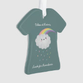 Niedliches Regenbogen-Cloud-Regen Inspiration Zita Ornament (Vorderseite)