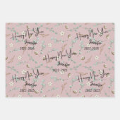 Niedliches Regenbogen Eukalyptus & Blätter Muster  (Vorderseite 2)