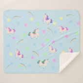 niedliches Regenbogen-Farbverlauf Unicoror Sherpadecke (Vorderseite (Horizontal))