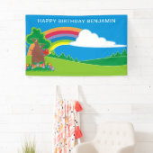 Niedliches Regenbogen-Geburtstags-Party Banner (Insitu)
