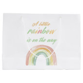 Niedliches Regenbogen Kinderdusche Große Geschenktüte (Rückseite)