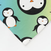 Niedliches Regenbogen Penguinmuster Fleecedecke (Ecke)