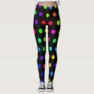 Niedliches Regenbogen-Polka-Punkt-Muster Leggings