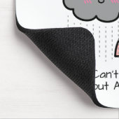 Niedliches Regenbogen-Regen-Wolken-Glück-Zitat Mousepad (Ecke)