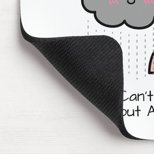 Niedliches Regenbogen-Regen-Wolken-Glück-Zitat Mousepad (Ecke)