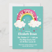 Niedliches Regenbogen Sprinkle Kinderdusche Einladung (Vorderseite)