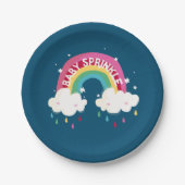 Niedliches Regenbogen Sprinkle Kinderdusche Pappteller (Vorderseite)