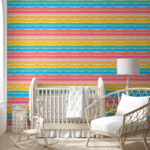 Niedliches Regenbogen Streifen Muster Kids Kinderz Tapete