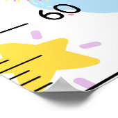 Niedliches Regenbogen- und Cloud-Wachstum Poster (Ecke)