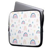 Niedliches Regenbogen- und Herzmuster Laptopschutzhülle (Vorderseite Links)