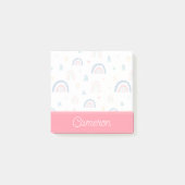 Niedliches Regenbogen- und Herzmuster Post-it Klebezettel (Vorderseite)