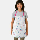 Niedliches Regenbogen- und Herzmuster Schürze (Insitu)