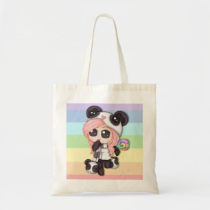 Niedliches Regenbogenanime-Panda-Mädchen Tragetasche