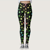 Niedliches Regenbogenbuch und Lesemuster Leggings (Vorderseite)