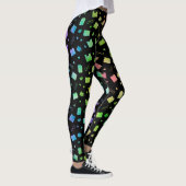 Niedliches Regenbogenbuch und Lesemuster Leggings (Rechts)