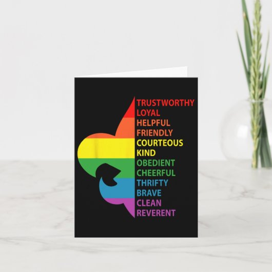 Niedliches Regenbogengesetz Karte (Vorderseite)