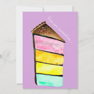 Niedliches Regenbogenkuchenmädchen oder zwischen G Einladung