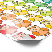 Niedliches Regenbogenkugelmuster. Fotodruck (Ecke)