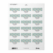 Niedliches Regenbogenmuster Adressaufkleber (Vorne)