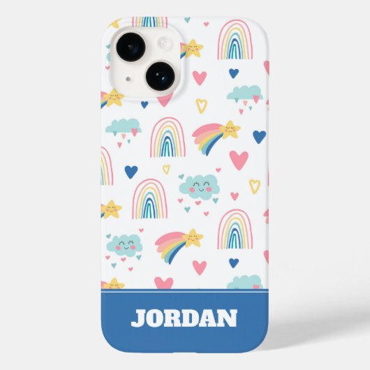 Niedliches Regenbogenmuster Case-Mate iPhone Hülle (Rückseite)