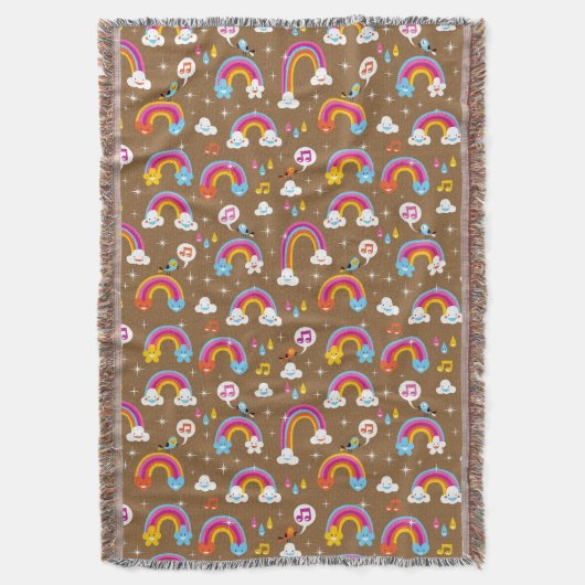 niedliches Regenbogenmuster Decke (Vorderseite Vertikal)